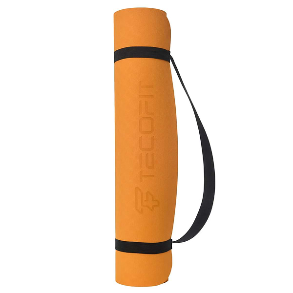 Фото - Коврик для йоги и фитнеса TECOFIT Dual Color TPE Mat 183х61х0.6 см Orange/Black (TOP18013825/4)