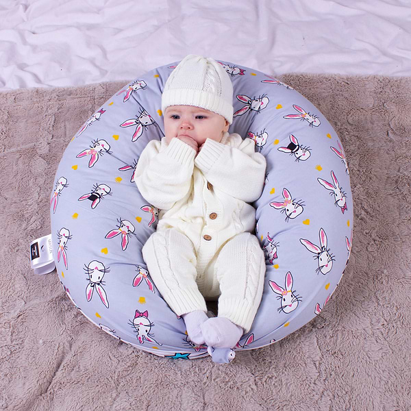 Фото - Подушка для майбутніх мам MirSon №8310 Print Line 17-0527 Bunnies Бязь 30х170х20 см (2200006200352)