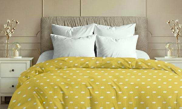 Фото - Пододеяльник полуторный Zastelli бязь Облака на желтом 145х210 см (20484)