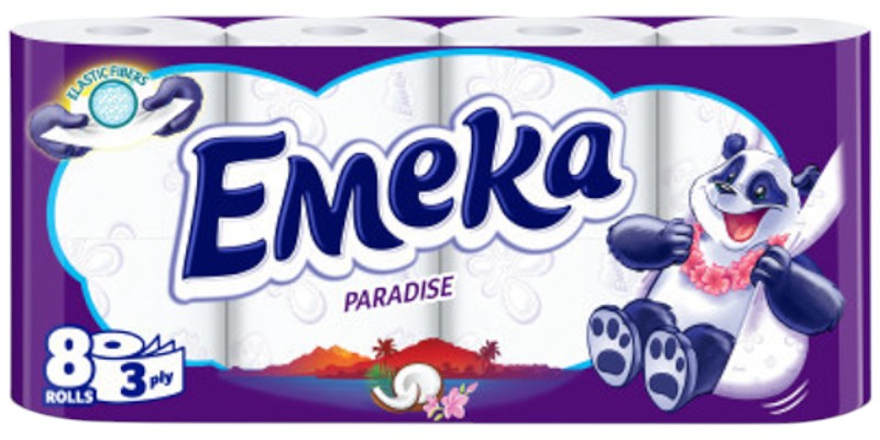 Фото - Туалетная бумага Emeka Paradise 3 слоя 8 шт. (3800024026539)