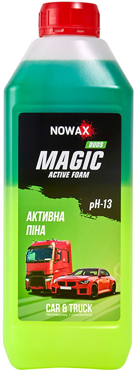 Фото - Пена для мойки авто NOWAX суперконцентрат для бесконтактной мойки Magic Active Foam Duos 1 л (NX01194)