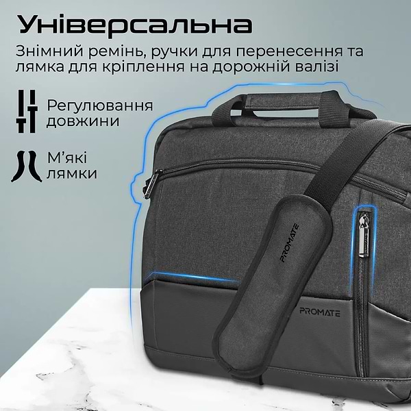 Фото - Сумка для ноутбука Promate satchel-mb.black