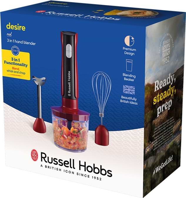 Фото - Блендер заглибний Russell Hobbs 27140-56 Desire 3 in 1 Hand Blender