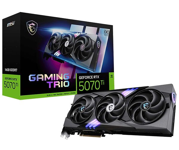 Фото - Видеокарта MSI GeForce RTX 5070 Ti 16G GAMING TRIO OC
