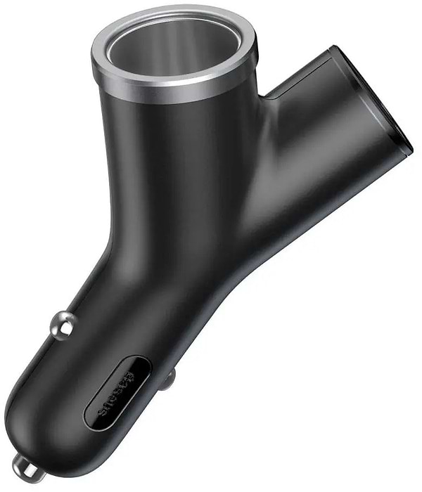 Фото - Автомобільний зарядний пристрій Baseus Y type dual USB + cigarette lighter extended car charger 3.1 A Black (CCALL-YX01)