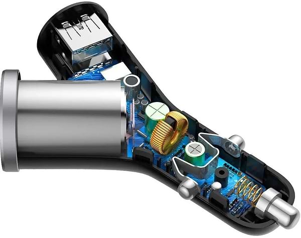 Фото - Автомобільний зарядний пристрій Baseus Y type dual USB + cigarette lighter extended car charger 3.1 A Black (CCALL-YX01)