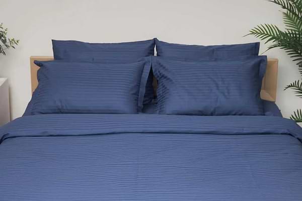 Фото - Підковдра полуторна євро Moon&Star Satin Stripe Delfi Blue 160x220 см (MS-870000421)