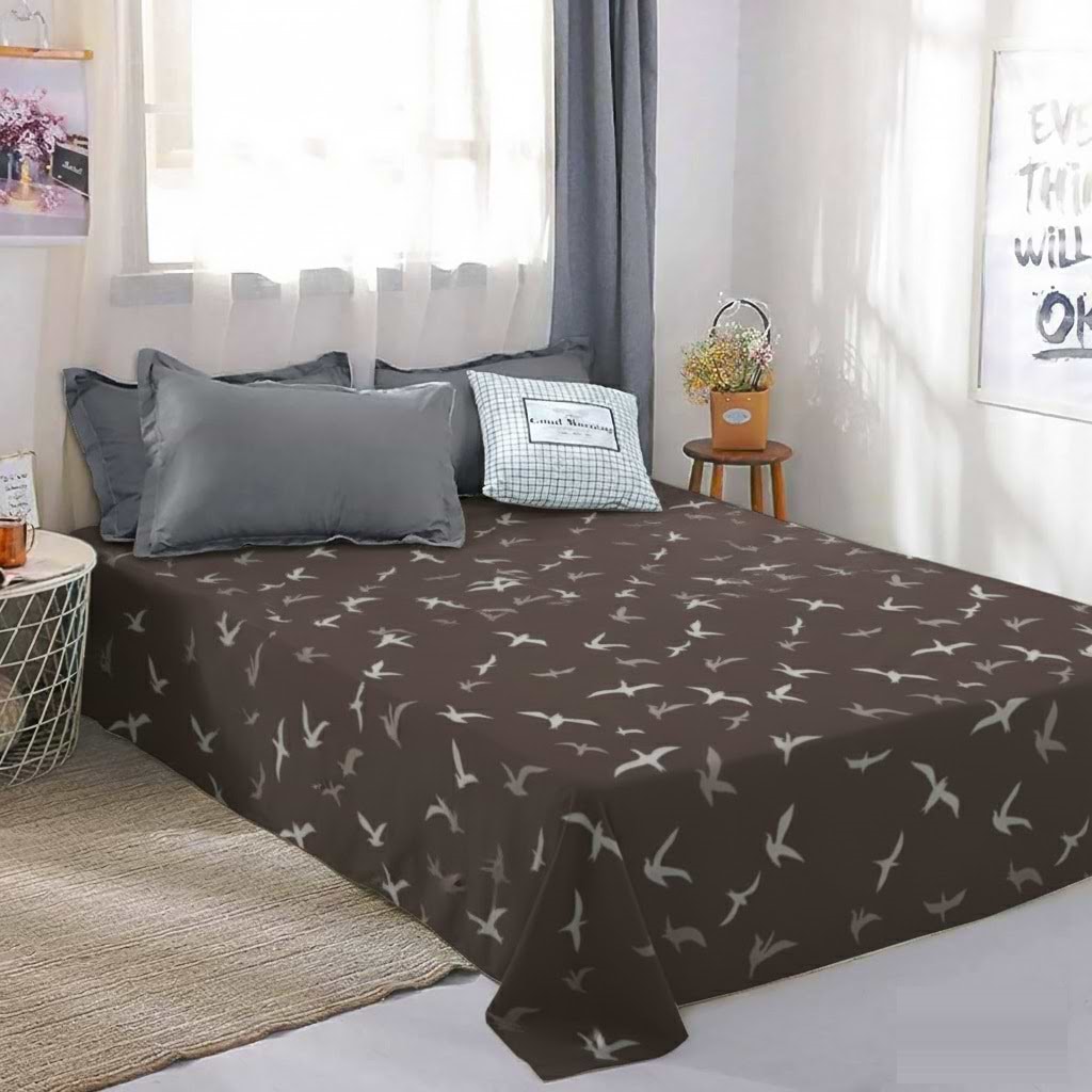 Простирадло полуторне Zastelli бязь Birds on Brown Front 145х210 (20480)