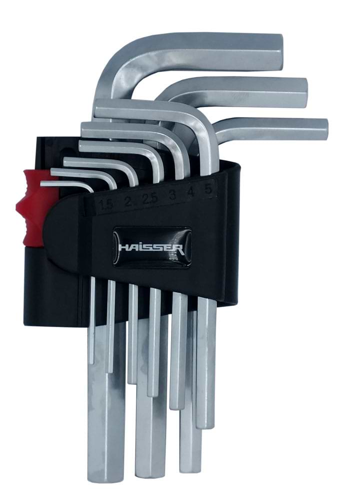 Ключ шестигранний Haisser шароподібні подовжені 9 шт. S2 1,5-10 мм (48113)