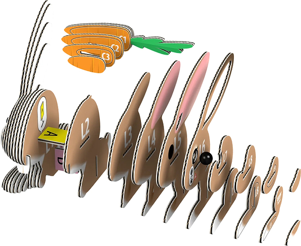 Фото - 3D пазли EUGY Зоопарк: Кролик (XEG-071)