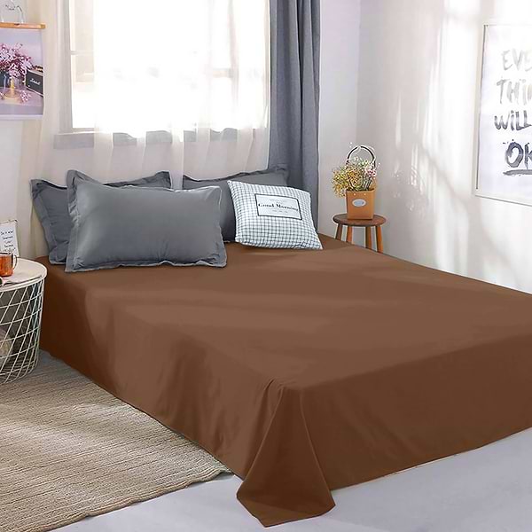 Фото - Простирадло полуторне Zastelli бязь 15-1511 Mahogany Rose 145х210 (15700)