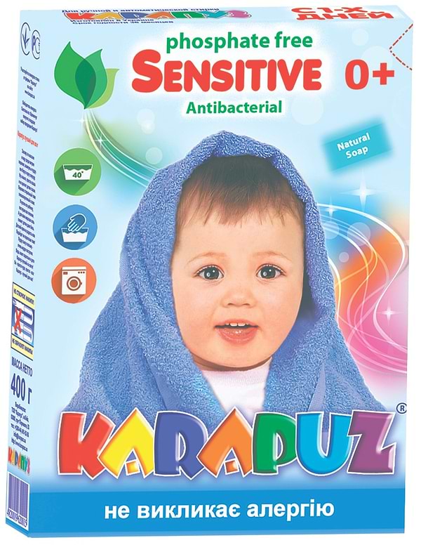 Фото - Стиральный порошок Карапуз С первых дней жизни, 0,4 кг Фото - Стиральный порошок Карапуз С первых дней жизни, 0,4 кг