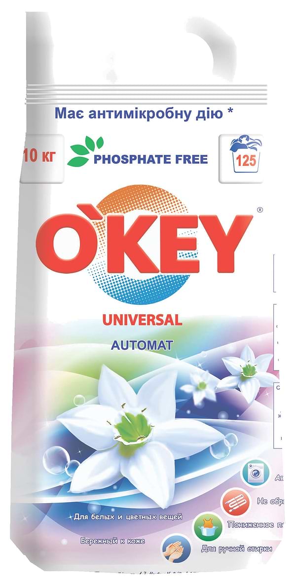 Фото - Стиральный порошок O'key Universal автомат, 10 кг