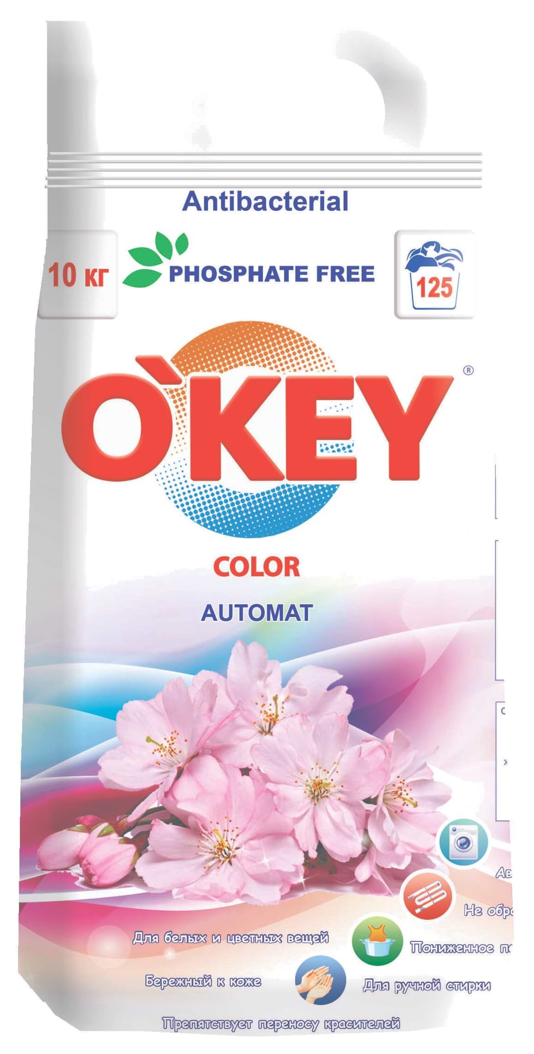 Пральний порошок O'key Квітковий букет color автомат, 10 кг - Фото 1