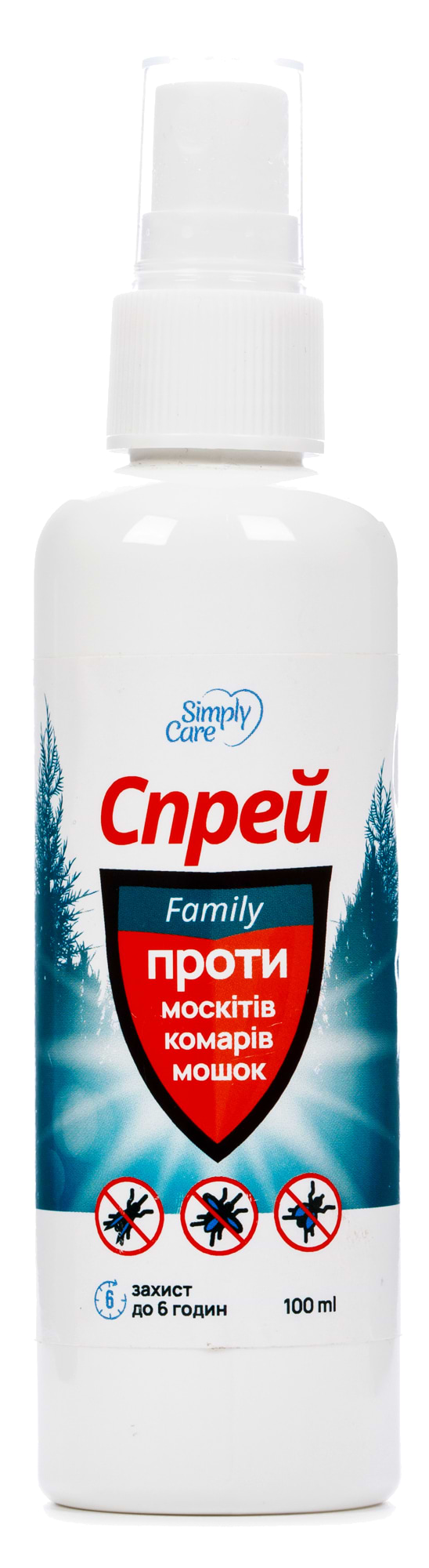 Фото - Спрей від комах Simply Care Family 100 мл (4820055141369)