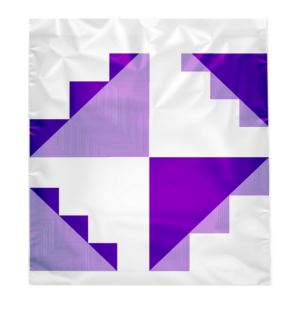 Фото - Пакет для сміття Добра господарочка колекція Вибійка з затяжками 60 л 10 шт Біло-фіолетові (4820086524063)