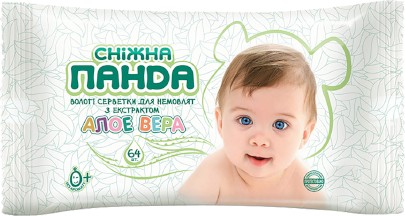 Купити Вологі серветки для немовлят Сніжна панда Алое, 64 шт. (4820144460463) - Фото 1 Вологі серветки для немовлят Сніжна панда Алое, 64 шт. (4820144460463) - Фото 1