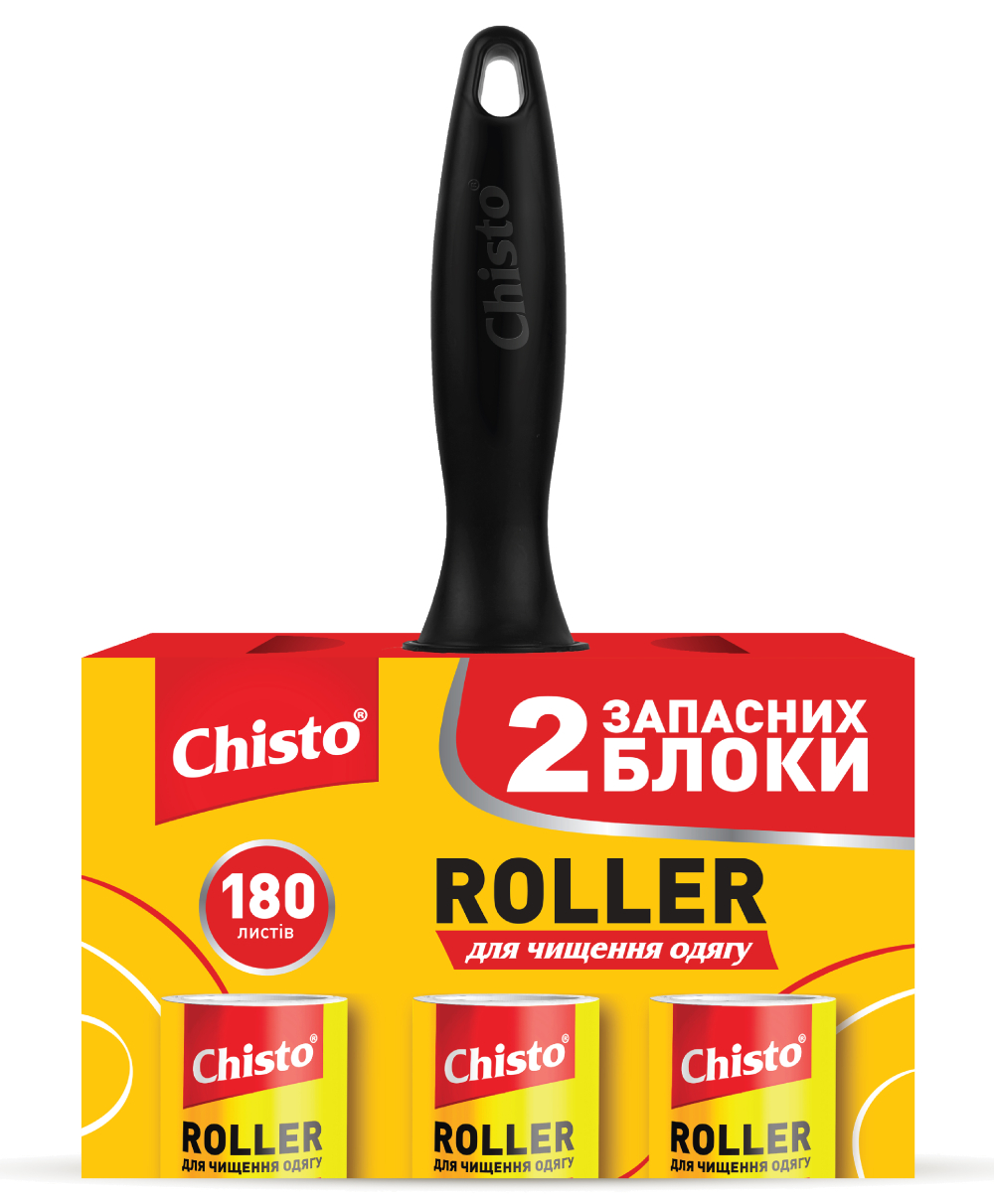 Купити Валик для чищення одягу Chisto RoLLer + 2 шт. запасний блок (4820204702748) - Фото 1 Валик для чищення одягу Chisto RoLLer + 2 шт. запасний блок (4820204702748) - Фото 1
