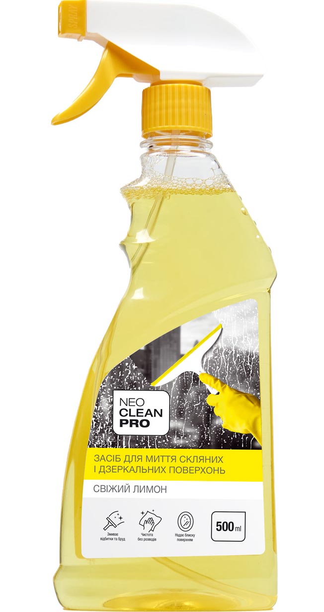 Чистящее средство для стекла NeoCleanPro Свежий лимон, распылитель, 500 мл (4820255112169) - Фото 1