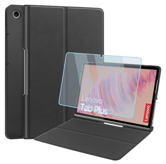 Чехол для планшета AIRON Premium for Lenovo Tab Plus 2024 11.5 с защитной пленкой и салфеткой Black (4822356758487) - Фото 1