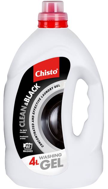 Купить Гель для стирки Chisto Clean&Black 4 л (4823098415572) - Фото 1 Гель для стирки Chisto Clean&Black 4 л (4823098415572) - Фото 1