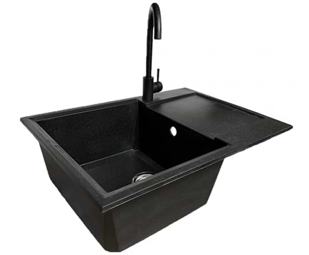 Фото - Мийка кухонна+змішувач Adamant Horizon Medium чорний (4824296104403)