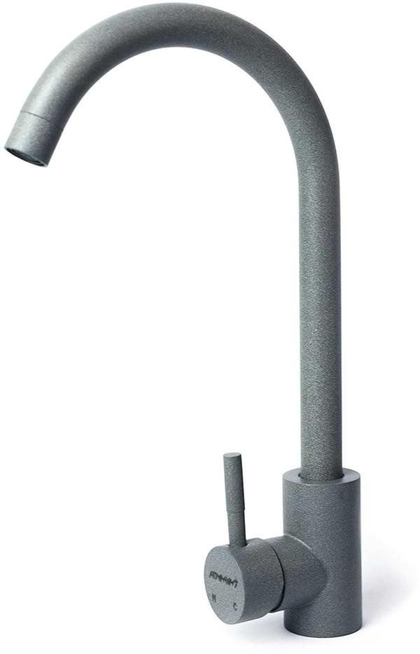 Фото - Мойка кухонная+смеситель+дозатор Adamant Univer серый + ополаскиватель стаканов + колландер (4824296106604)