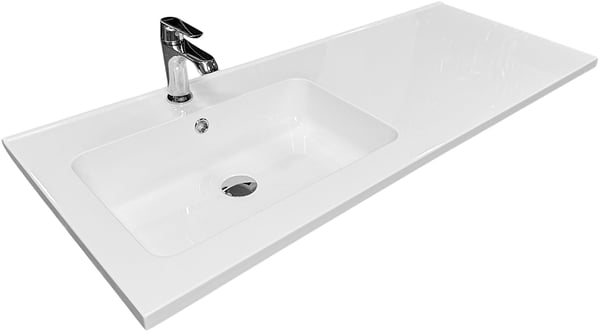 Фото - Раковина для ванної+змішувач Adamant FLATE 120L з сифоном Click-Clack 94824296208601)