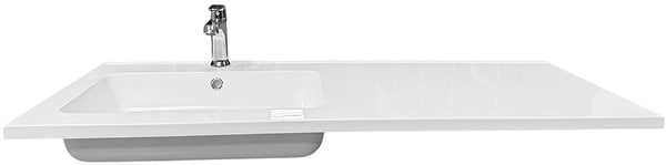 Фото - Раковина для ванної+змішувач Adamant FLATE 120L з сифоном Click-Clack 94824296208601)