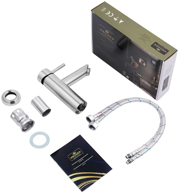 Фото - Раковина для ванної+змішувач Adamant FLATE 120L з сифоном Click-Clack 94824296208601)