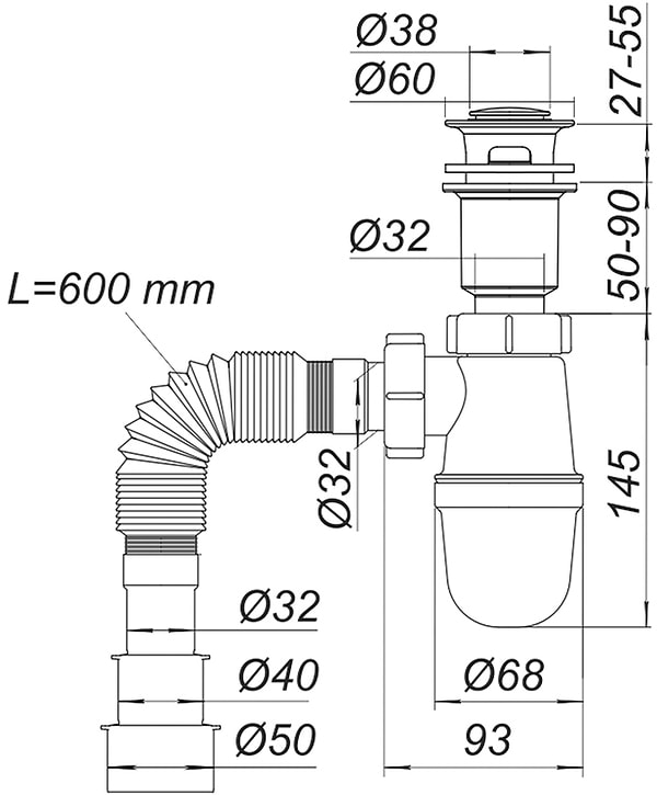 Фото - Раковина для ванної+змішувач Adamant FLATE 120L з сифоном Click-Clack 94824296208601)