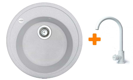 Купить Мойка кухонная+смеситель Adamant Sun Old stone (4824296910110) - Фото 1 Мойка кухонная+смеситель Adamant Sun Old stone (4824296910110) - Фото 1