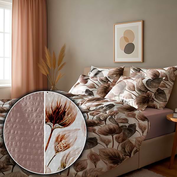 Фото - Комплект постельного белья Zastelli Y10048-11/Pale Mauve жатка 200х220 (23024)