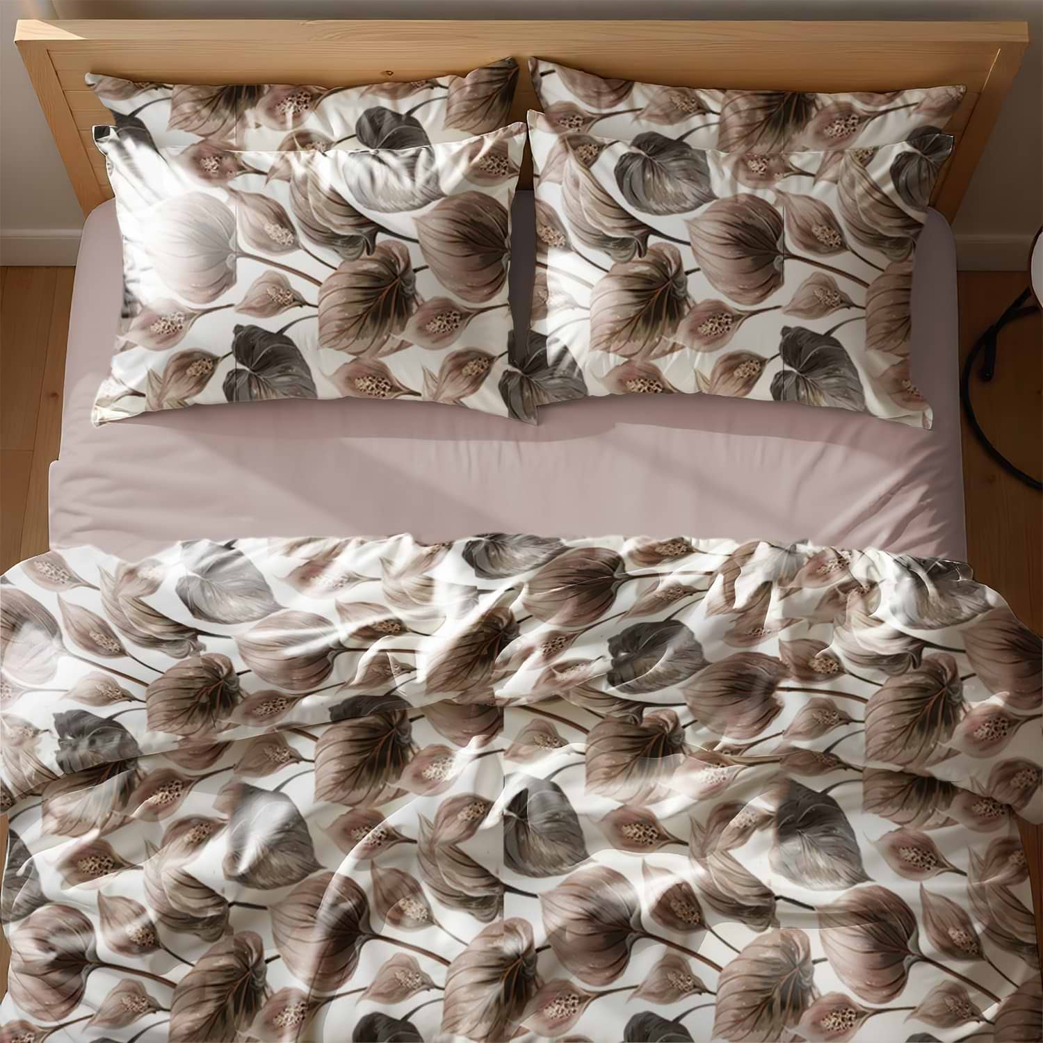 Комплект постельного белья Zastelli Y10048-11/Pale Mauve жатка 175х210 (23020)