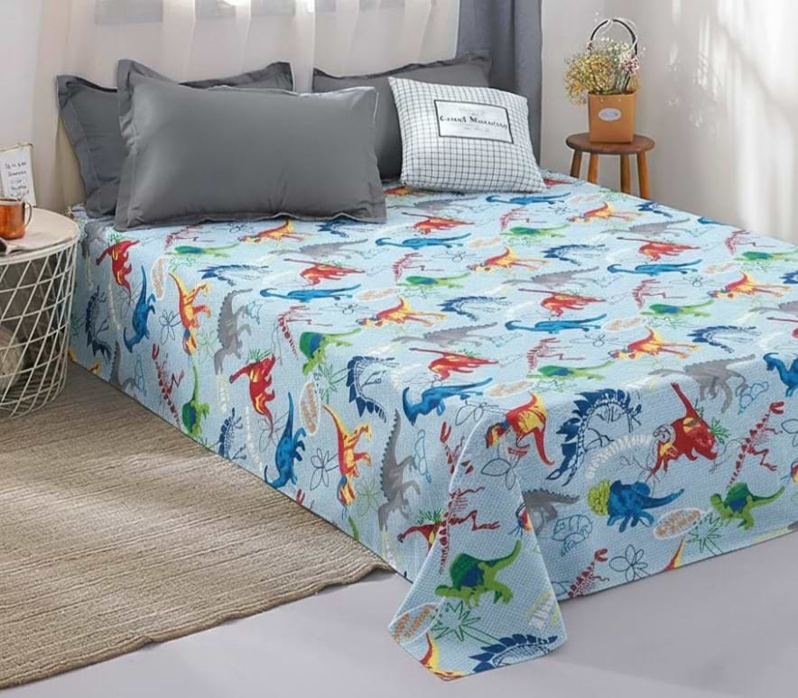 Простынь детская Zastelli бязь Динозавры 145х210 (12690-000652)
