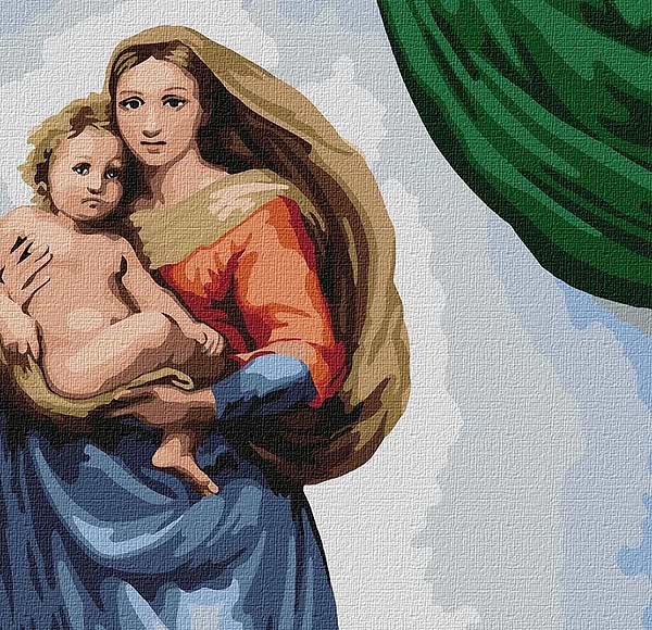 Фото - Картина за номерами Ideyka "Сикстинська мадонна" 40х50см (KHO4868)