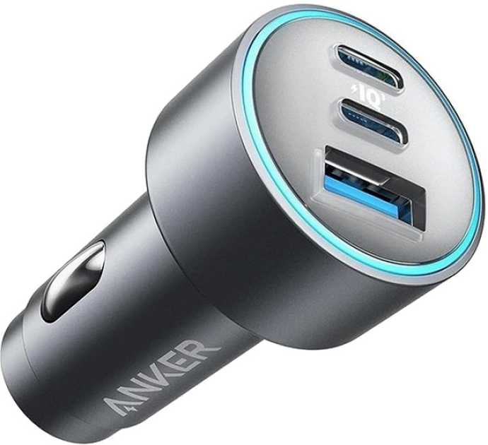 Автомобільний зарядний пристрій Anker PowerDrive 325 - 67W PD + 22.5W USB-A Black (A2731HA1) - Фото 1