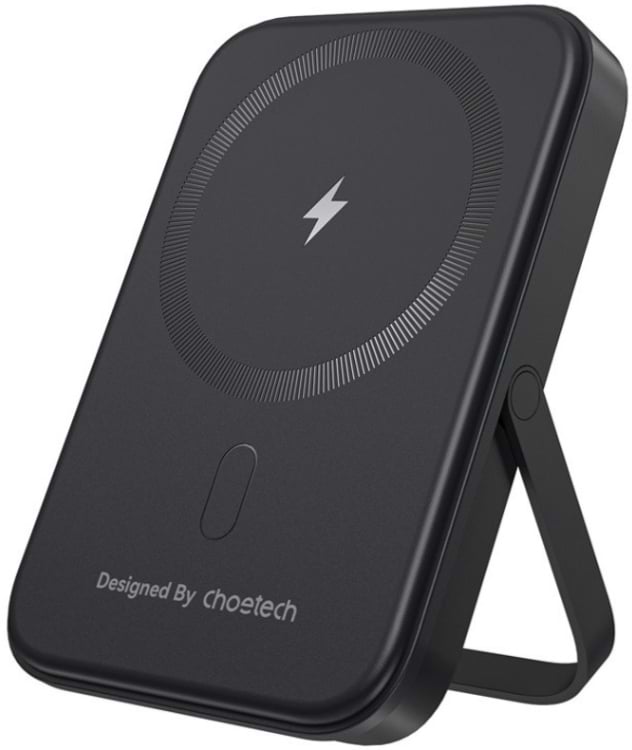 Батарея мобильная Choetech Magnetic Wireless 5000mAh 20W Black (B742-CCBK) - Фото 1