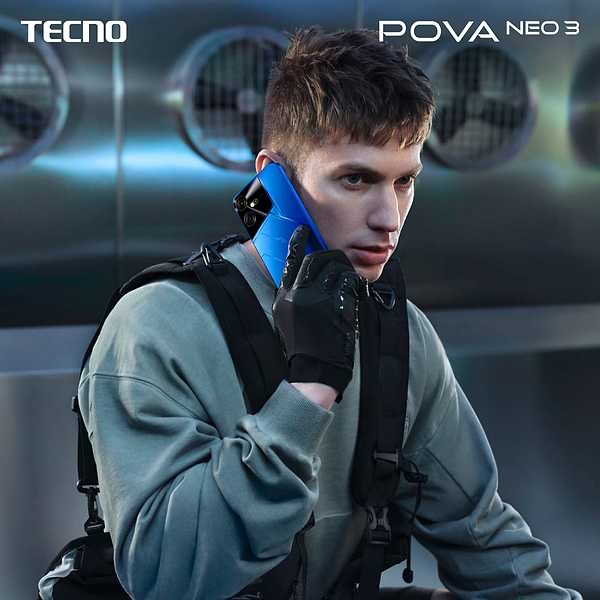 Фото - Смартфон Tecno Pova Neo-3 8/128Gb Mecha Black (LH6n)