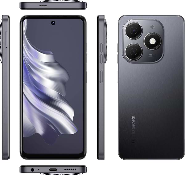 Фото - Смартфон Tecno Spark 20 8/128Gb Gravity Black (KJ5n)