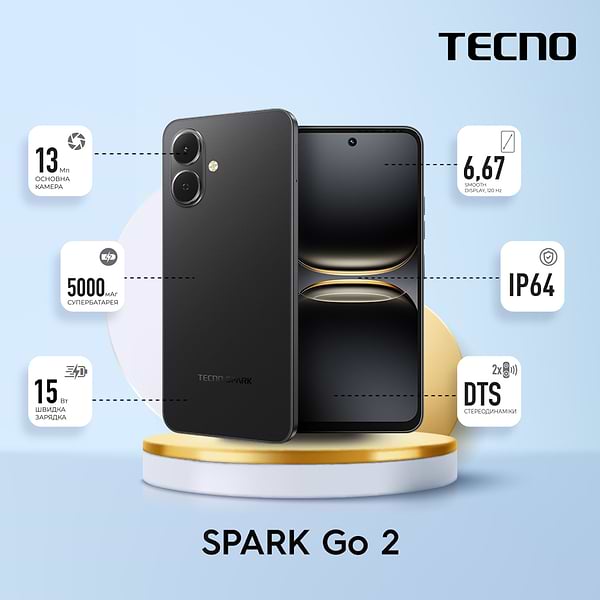 Фото - Смартфон Tecno Spark Go 2 4/128Gb Ink Black (KM4)