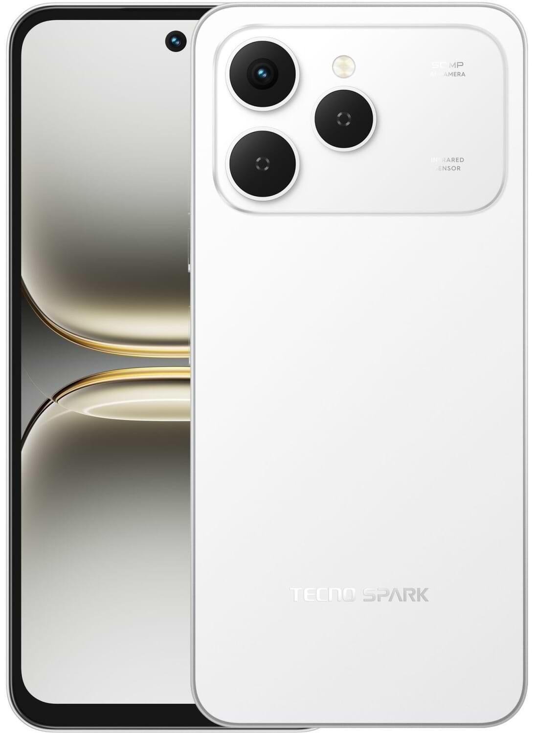 Купить Смартфон Tecno Spark 40 8/256Gb Veil White (KM5n) - Фото 1 Смартфон Tecno Spark 40 8/256Gb Veil White (KM5n) - Фото 1