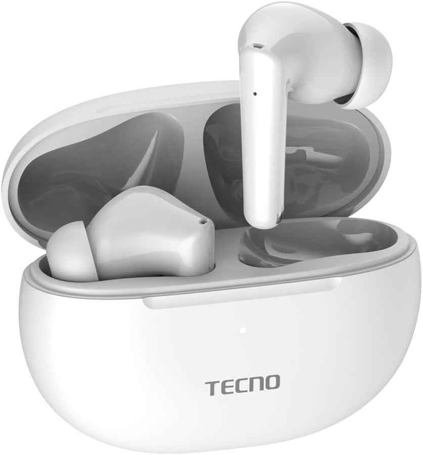 Навушники вкладиші бездротові TWS Tecno Buds 3 White - Фото 1