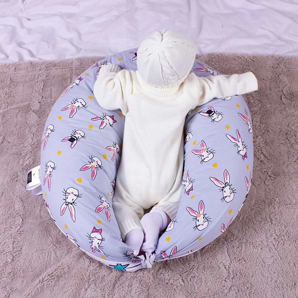 Фото - Подушка для майбутніх мам MirSon №8310 Print Line 17-0527 Bunnies Бязь 30х170х20 см (2200006200352)