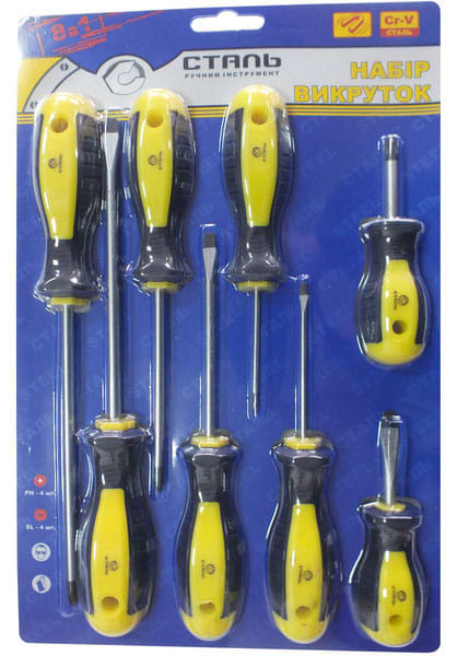 Набір викруток Сталь 8 шт. (49040)