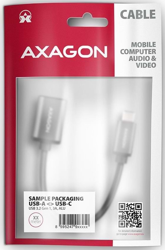 Фото - Перехідник AXAGON USB-C-USB-A 20 см (RUCM-AFAC)