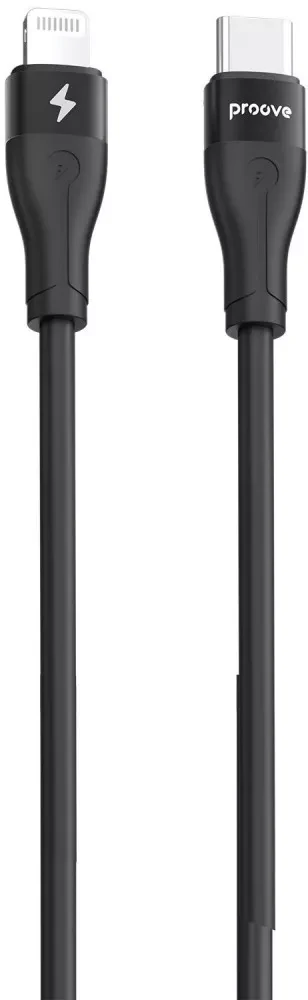 Кабель Proove Soft Silicone Type-C to Lightning 27W 1m Black (492060001)