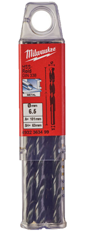 Свердло Milwaukee HSS-DIN338 6,5х101х63 мм 10 шт. (4932363499)