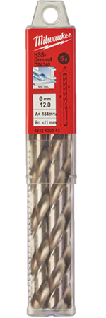 Свердло Milwaukee HSS-G DIN340 12,0x205х134 мм 5 шт. (4932430343)