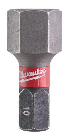 Біта для викрутки Milwaukee Shockwave Hex10 25 мм 2 шт. (4932430899)